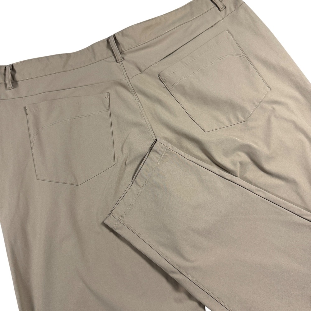 Fabletics Only-Go‎ Pants Mens 42x34 Tan Khaki Performance Stretch Chino Trousers